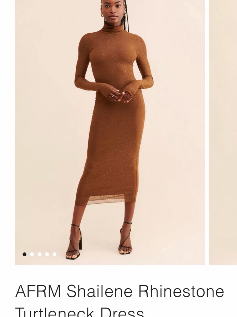 AFRM Long-Sleeve Rhinestone Dress